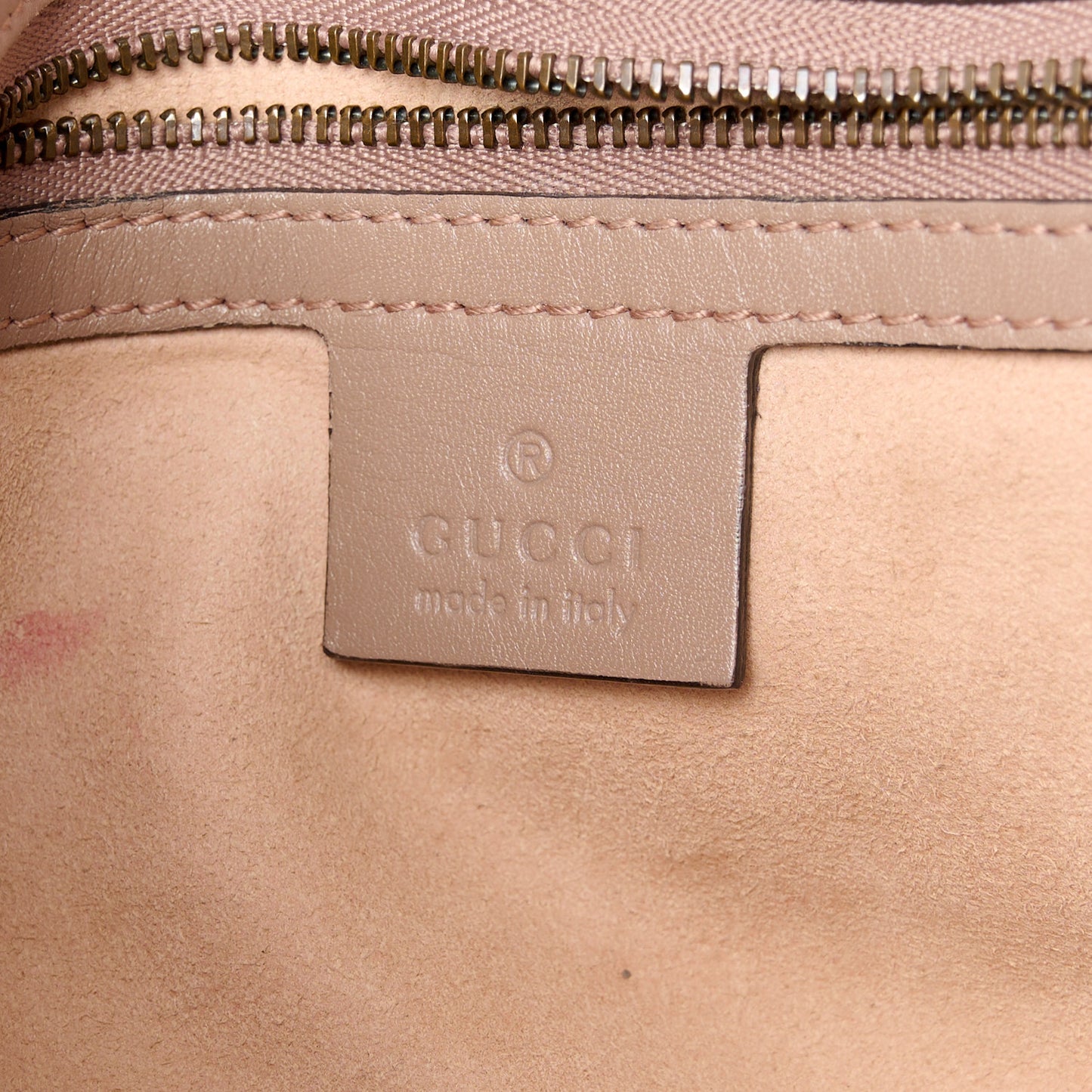 Calfskin Matelasse Studded Small Pearly GG Marmont Shoulder Bag Porcelain Rose