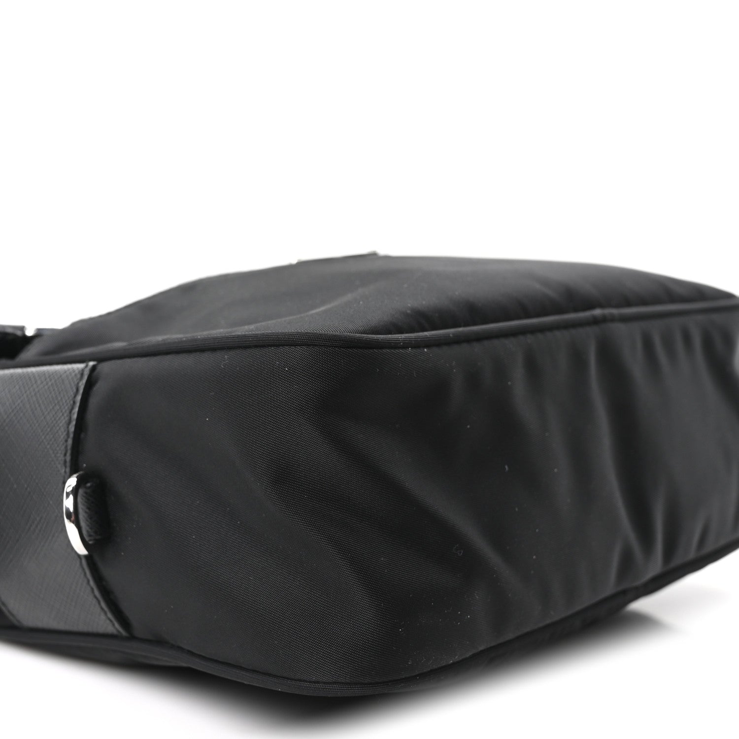 Prada Re-Nylon Vela Saffiano Pocket Double Zip Shoulder Bag Black Black 9 of 10