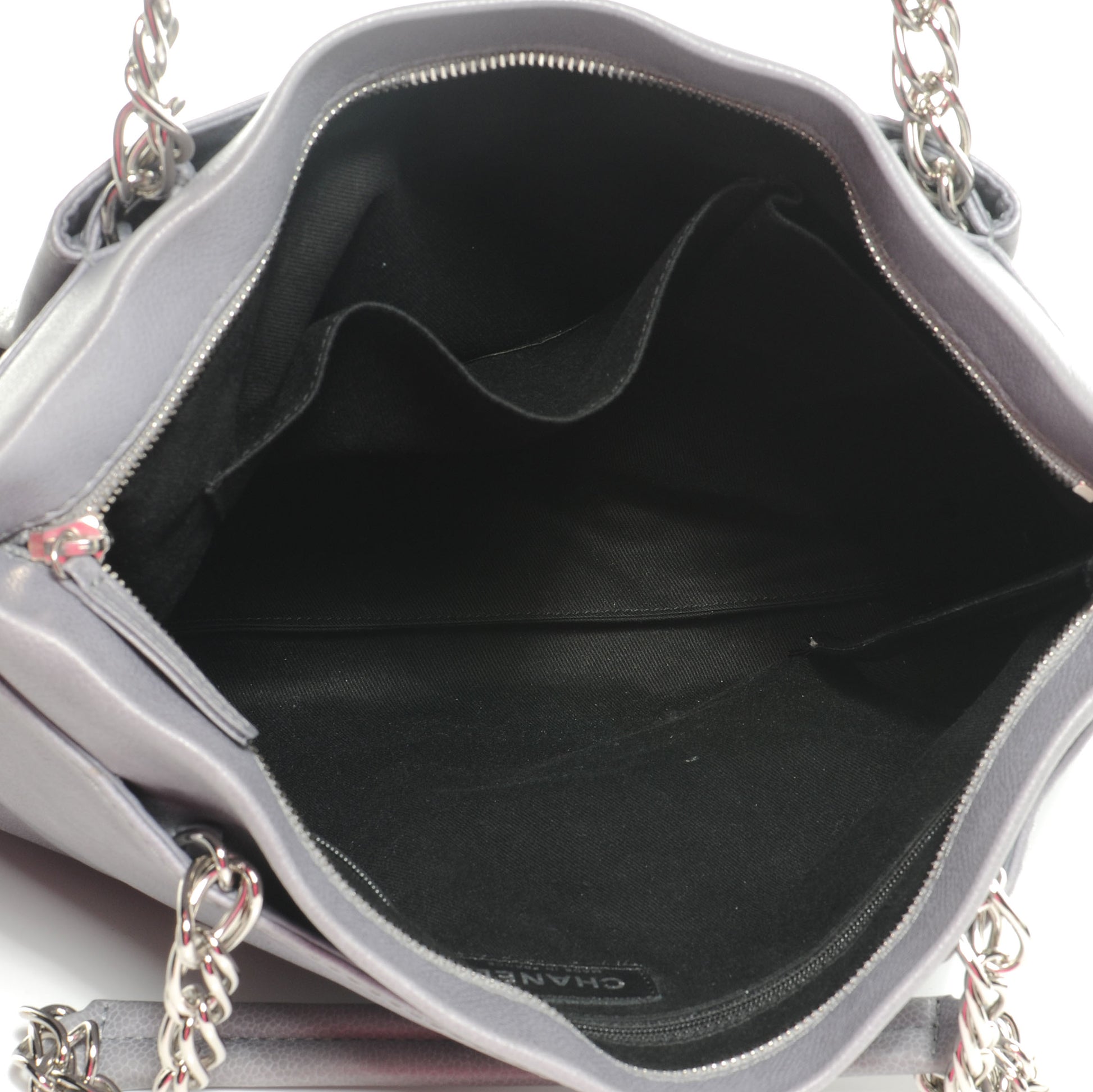 Chanel Caviar Large CC Tuck Tote Grey 5 of 7
