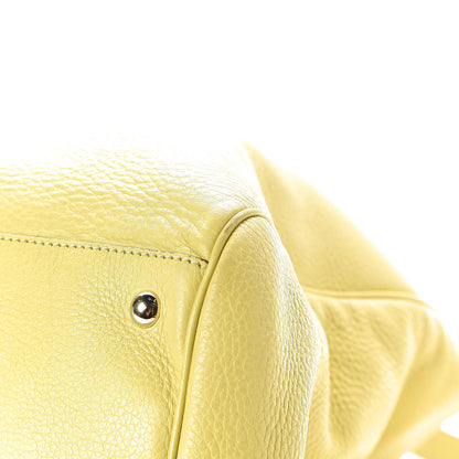 Gucci Pebbled Calfskin Large Bamboo Shopper Tote Citrus 9 of 19