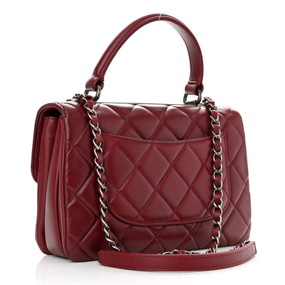 Chanel Lambskin Quilted Small Trendy CC Flap Dual Handle Bag Red 3 of 11