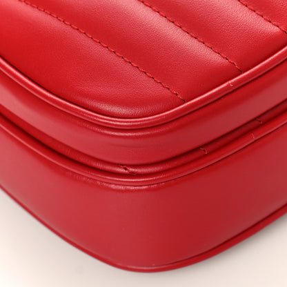 Gucci Calfskin Matelasse Diagonal Mini Interlocking G Heart Shoulder Bag Hibiscus Red 9 of 9