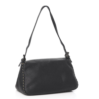 Fendi Calfskin Romano Selleria Baguette Black 4 of 10