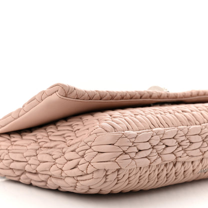 Miu Miu Nappa Matelasse Crystal Flap Clutch Cammeo 9 of 10