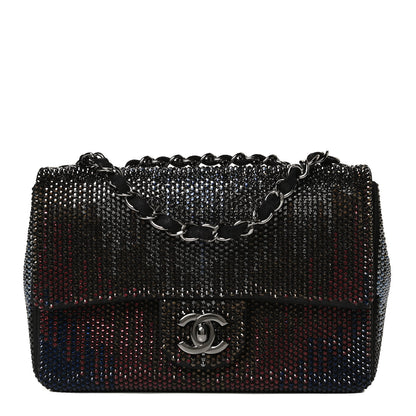 Chanel Suede Calfskin Crystal Small Single Flap Multicolor 1 of 11