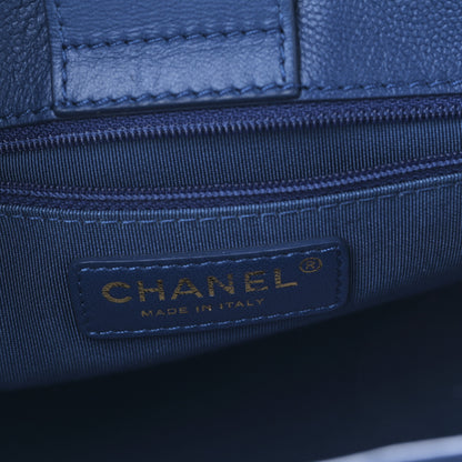 Chanel Caviar Stitched Small Shopping Bag Blue 6 of 9
