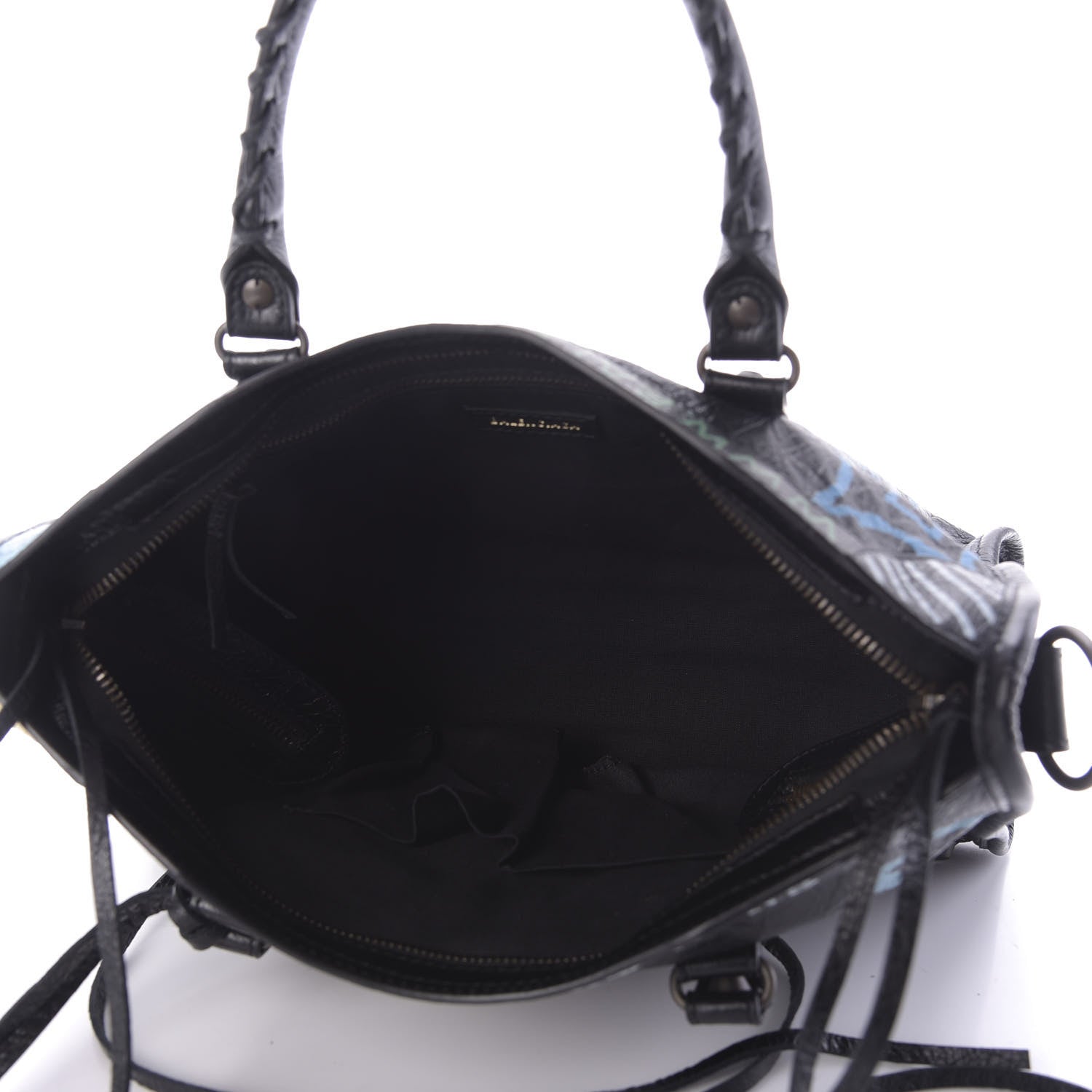 Balenciaga Agneau Graffiti All Over Classic Hardware S City Black Multicolor 5 of 9