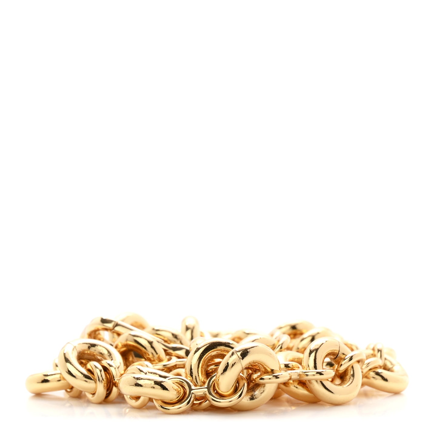 Brass Donut Chain Shoulder Strap Gold