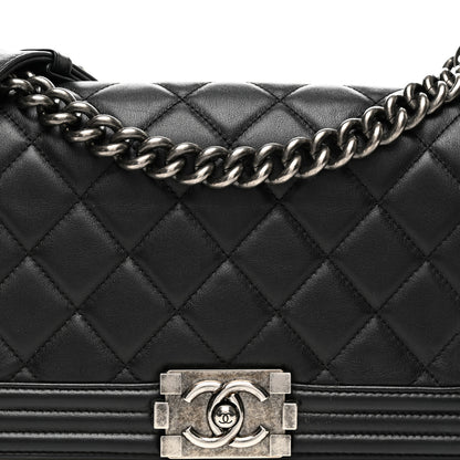Chanel Calfskin Quilted Medium Boy Flap Black 8 of 11
