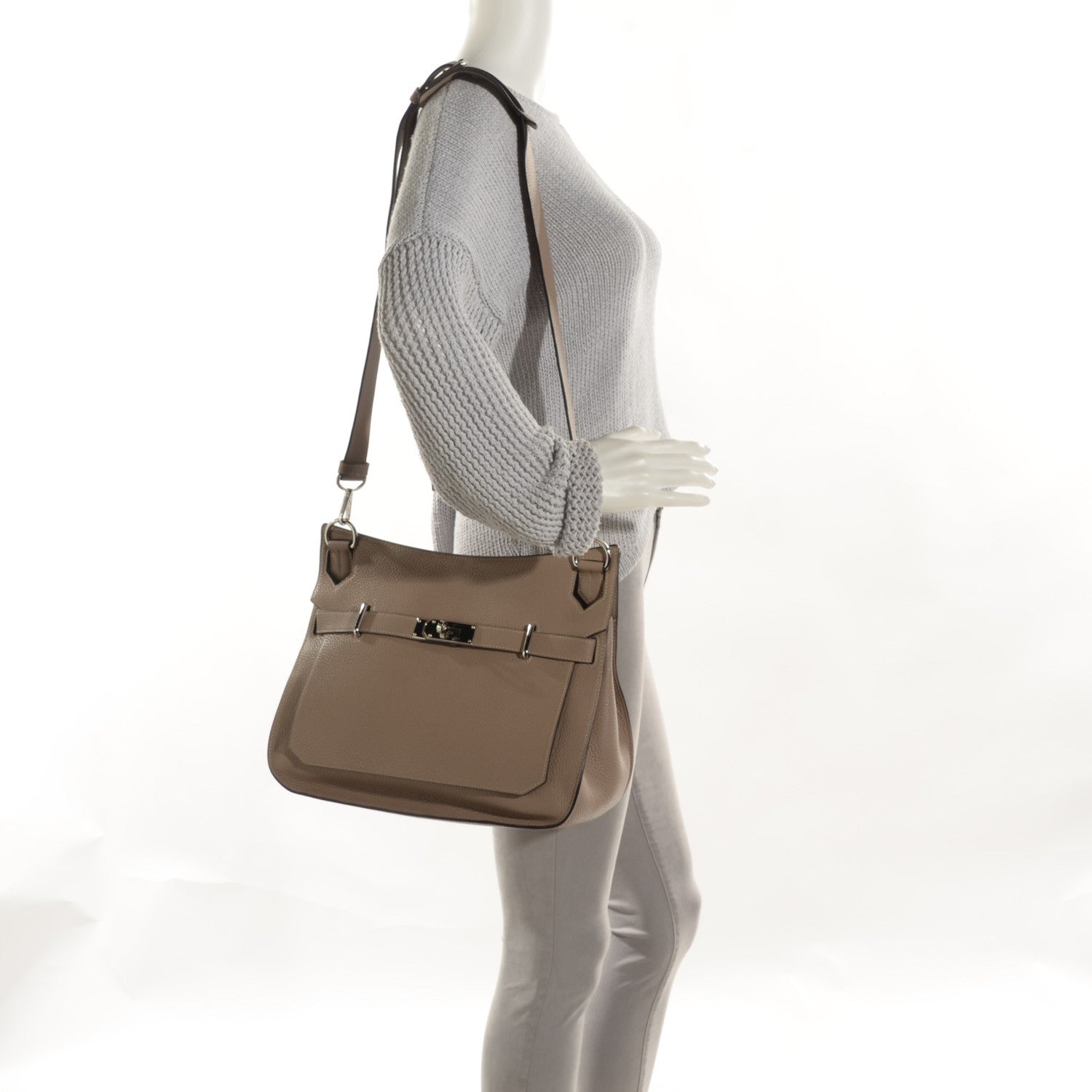 Hermes Taurillon Clemence Jypsiere 34 Gris Tourterelle 9 of 16