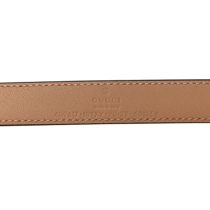 Gucci Azalea Calfskin Enamel Monochrome Double G 20mm Belt 70 28 Camelia 5 of 5