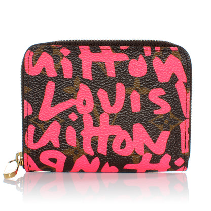 Louis Vuitton Monogram Graffiti Zippy Coin Purse Fuchsia 1 of 6