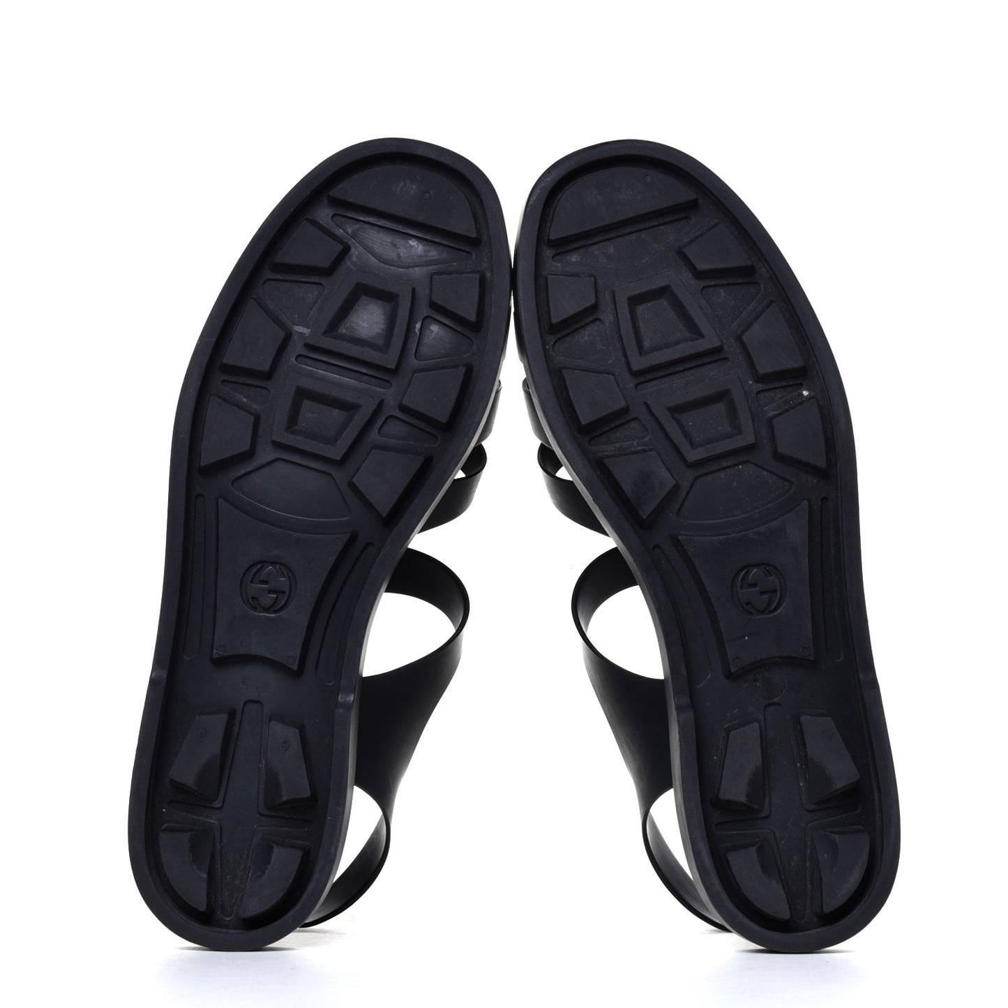 Rubber Mens Buckle Strap Sandal 11 Black