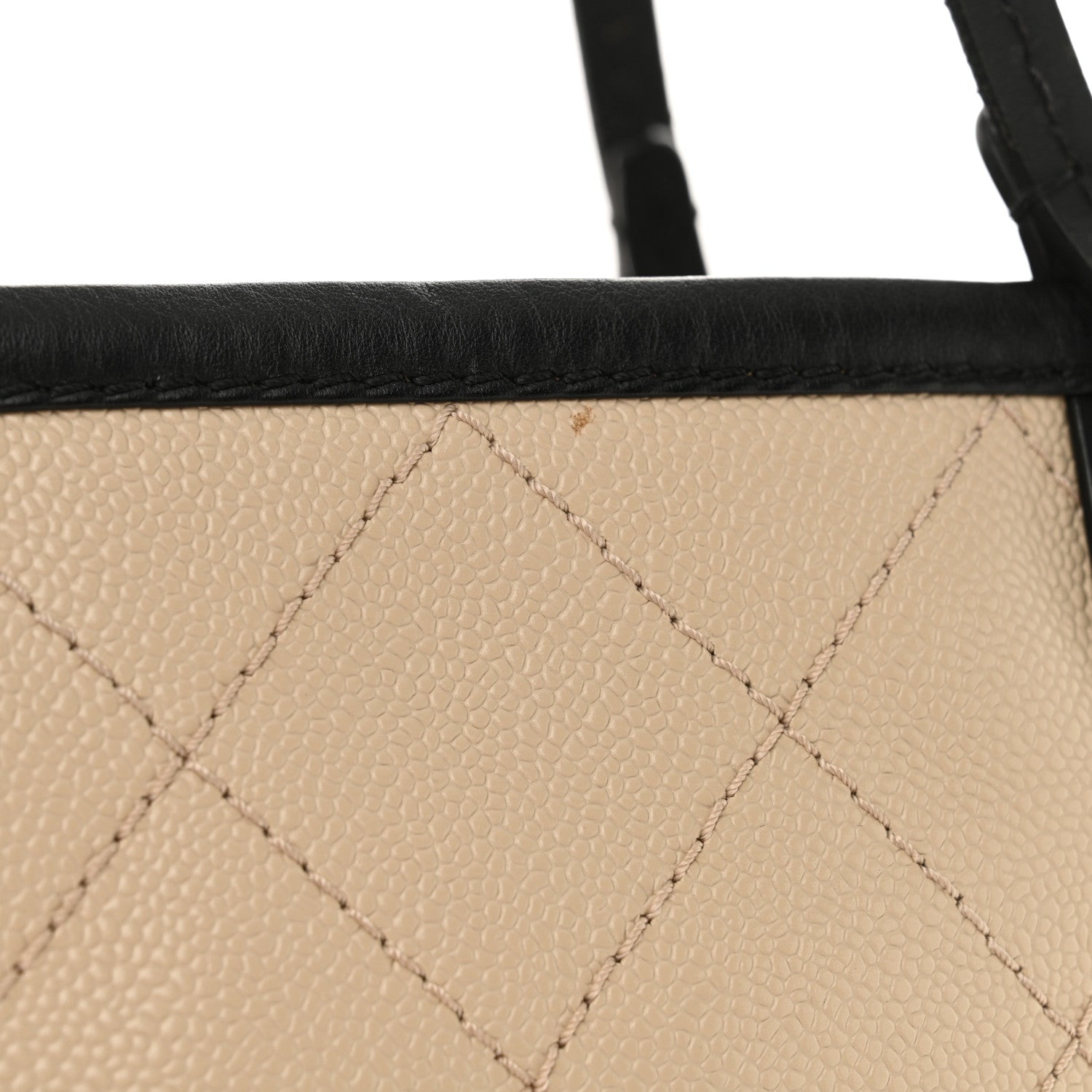Chanel Grained Calfskin Large Fever Shopping Tote Beige 12 of 13