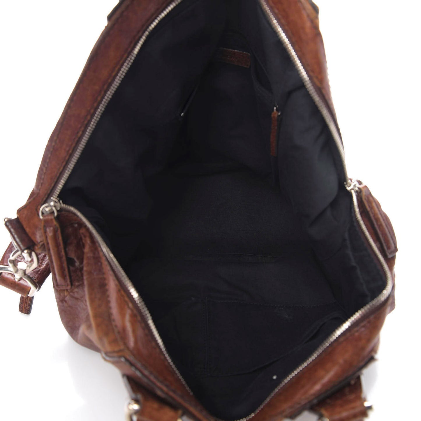 Wrinkled Lambskin Medium Chain Wrap Nightingale Brown