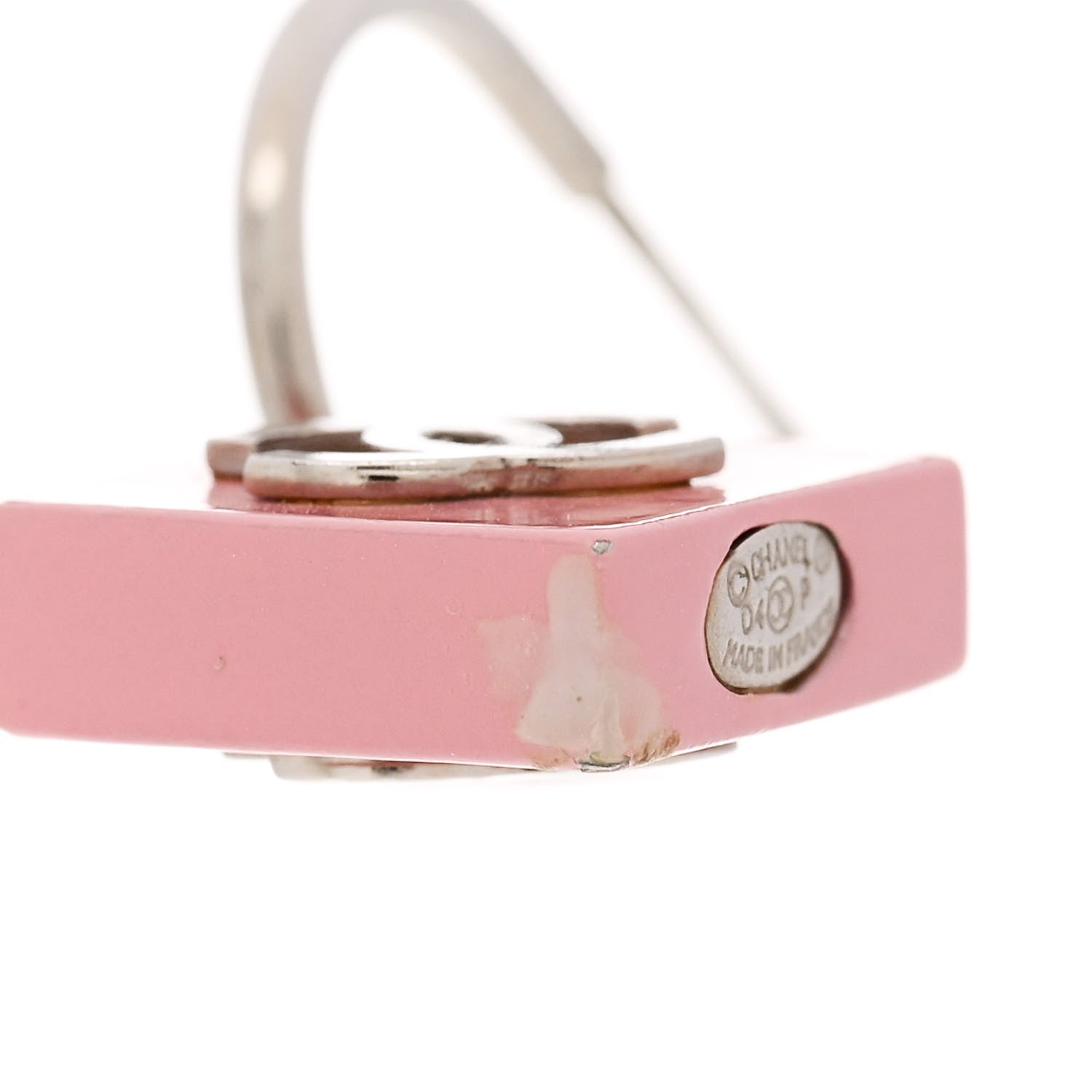 Chanel Acrylic CC Drop Earrings Pink 6 of 6