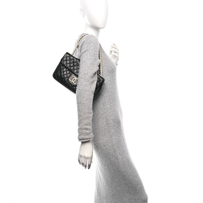 Chanel Lambskin Quilted Medium Westminster Pearl Flap Black 2 of 10