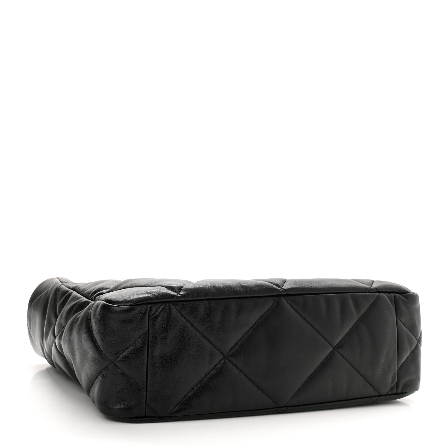 Chanel Lambskin Quilted Chanel 19 East West Shopping Bag Black 4 of 11