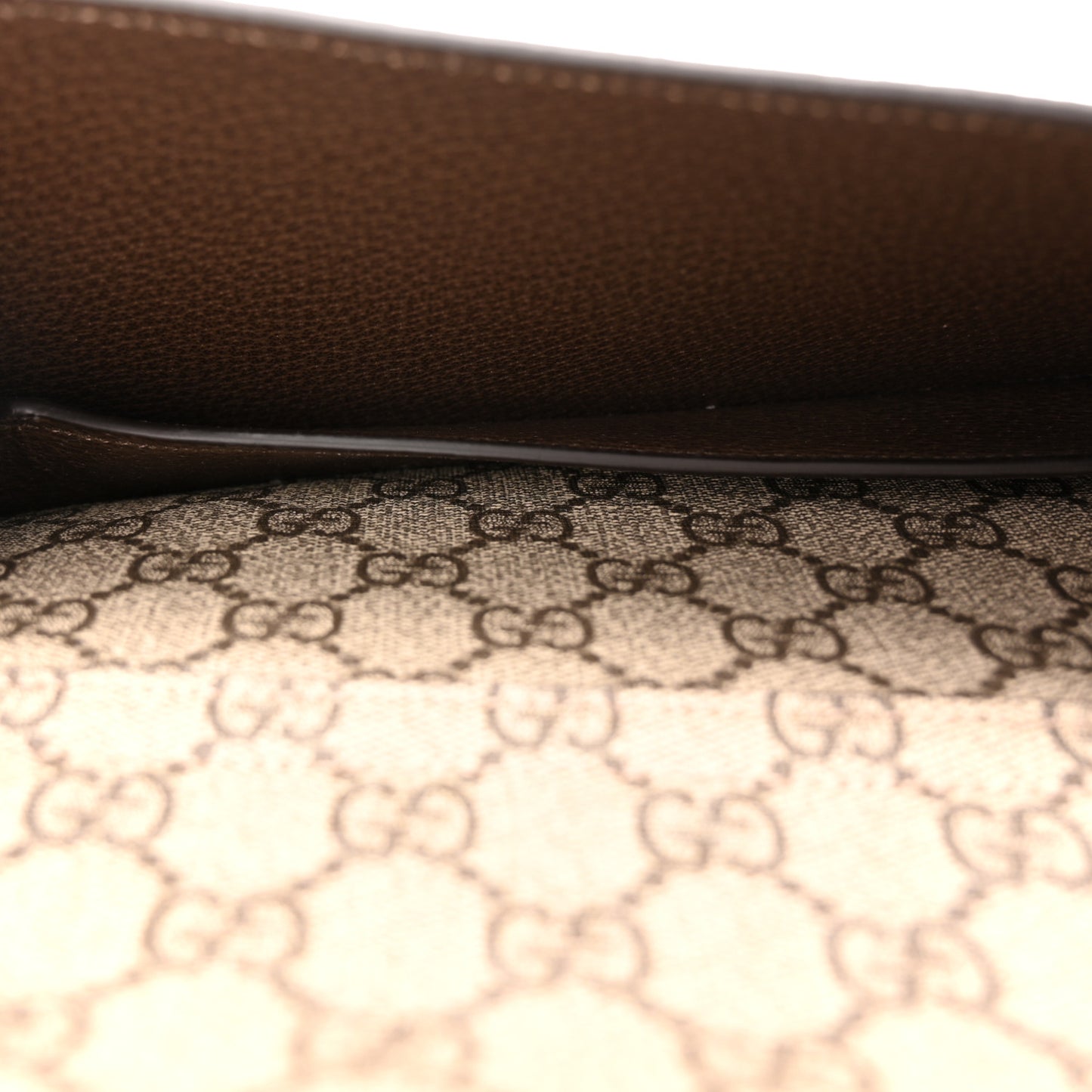 GG Supreme Monogram Textured Dollar Calfskin Blondie Belt Bag Beige Ebony New Acero