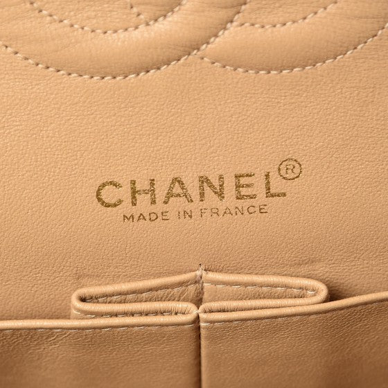 Chanel Caviar Quilted Medium Double Flap Beige 7 of 13