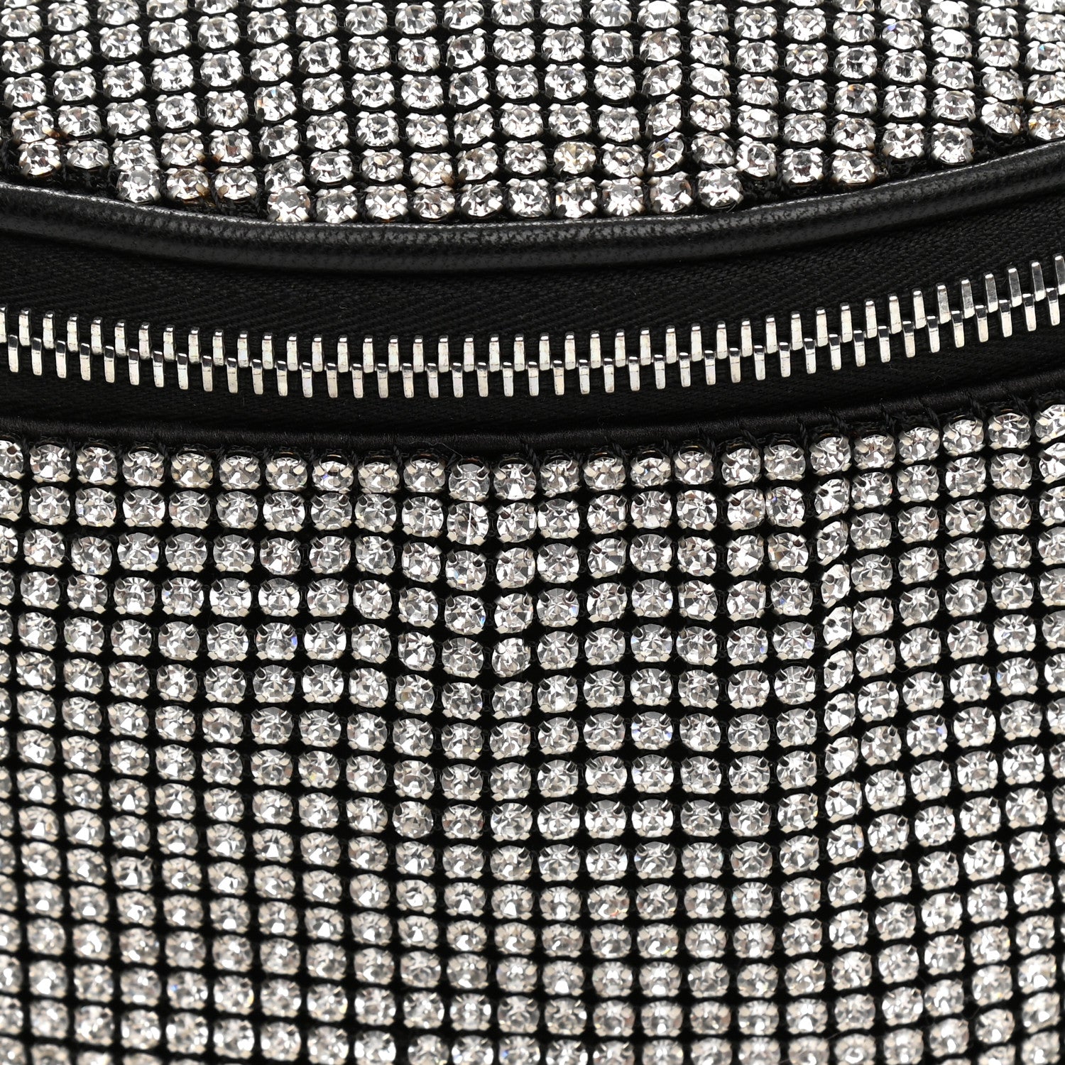 Alexander Wang Rhinestone Mesh Mini Attica Belt Bag Black 7 of 9