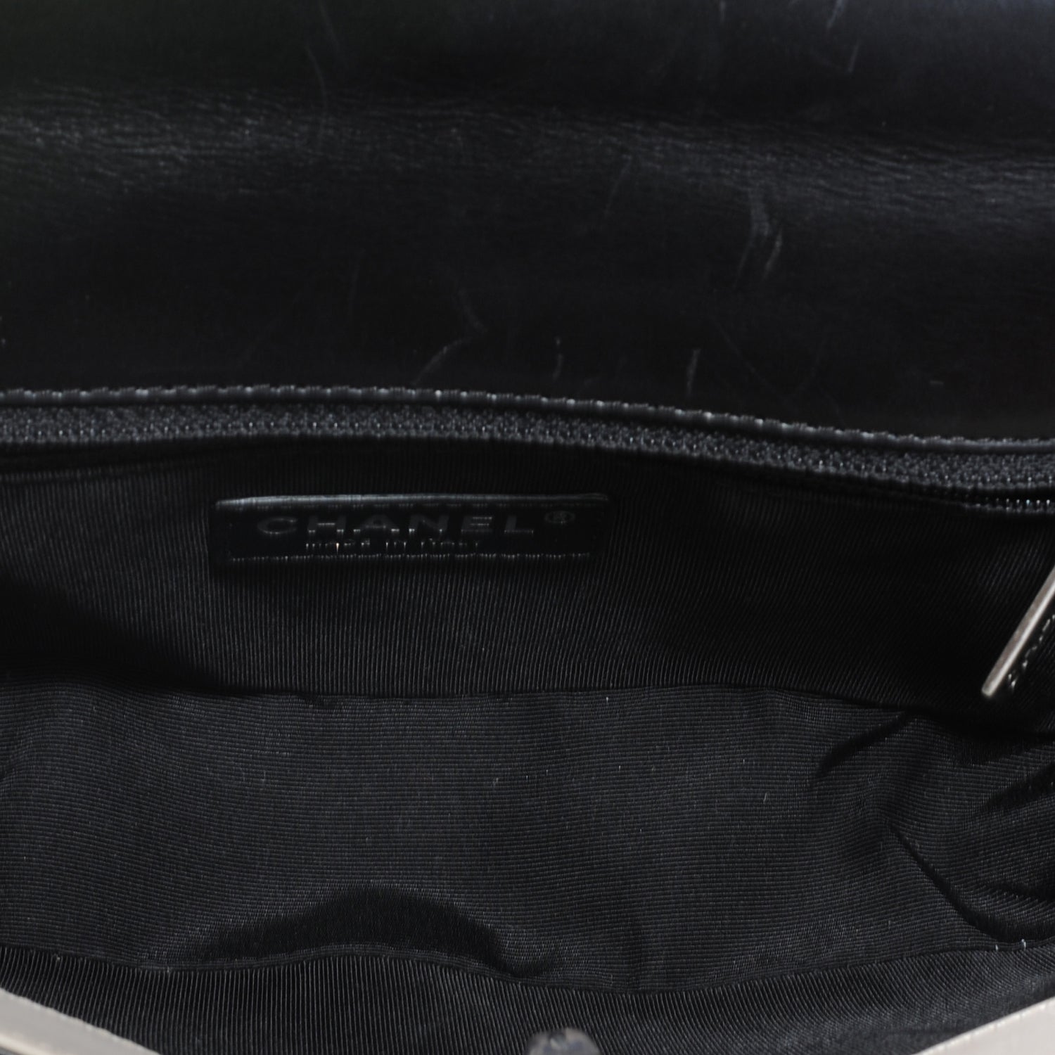 Chanel Glazed Calfskin Medium Boy Flap Black White 6 of 8