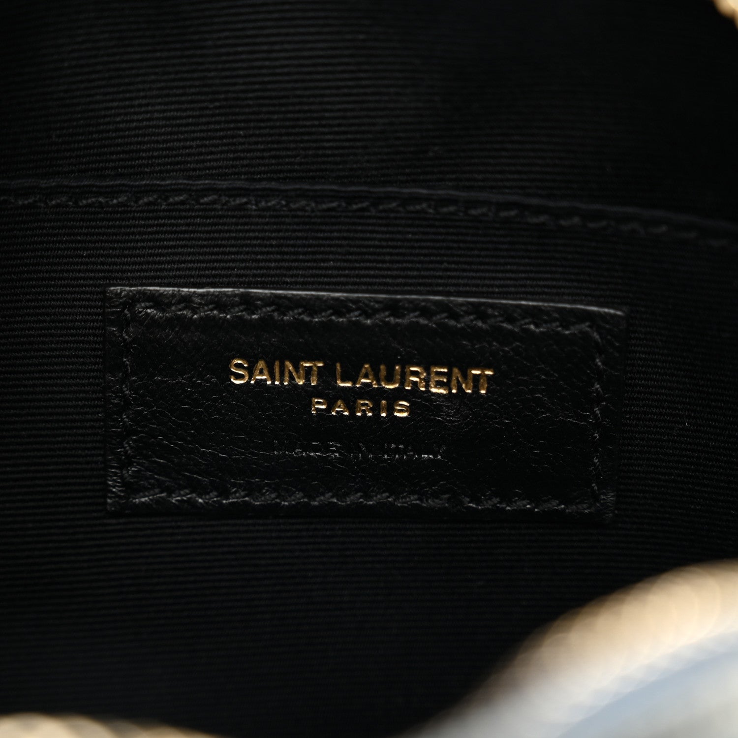 Saint Laurent Denim Quilted Monogram Round Crossbody Bag Rodeo Blue 6 of 10