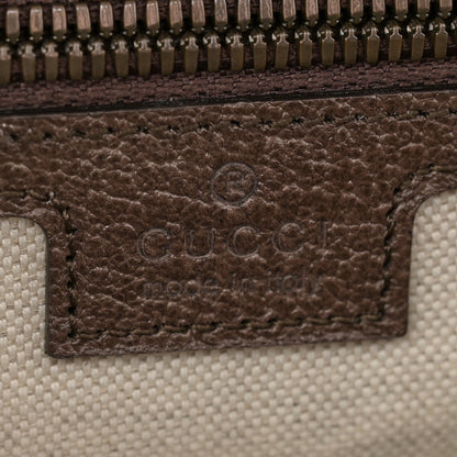 Gucci GG Supreme Monogram Textured Dollar Calfskin Web Ophidia Flap Shoulder Bag Beige Ebony New Acero 6 of 10