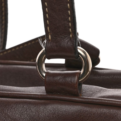 Prada Soft Calf Push Lock Pocket Shoulder Bag Brown 11 of 11