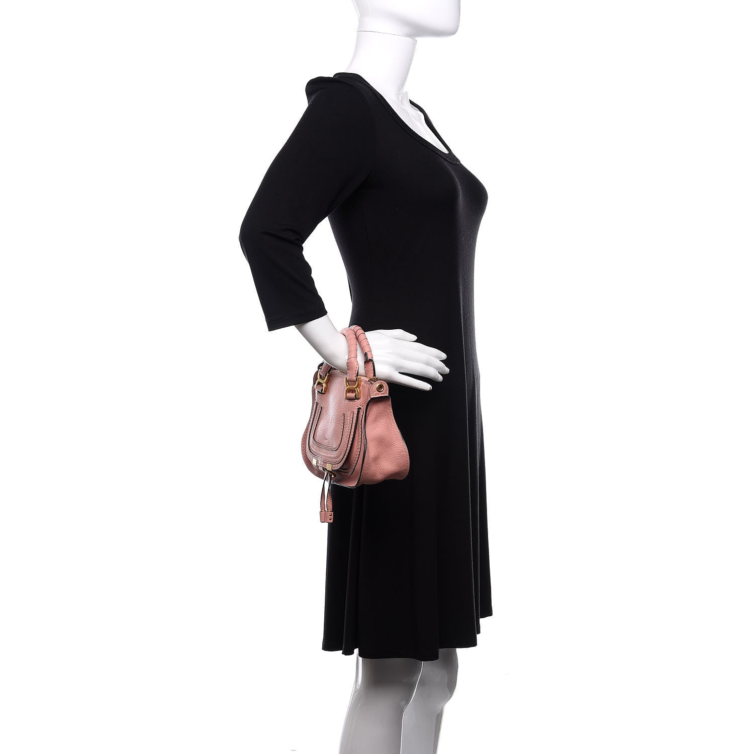Chloe Calfskin Mini Marcie Satchel Anemone Pink 3 of 13