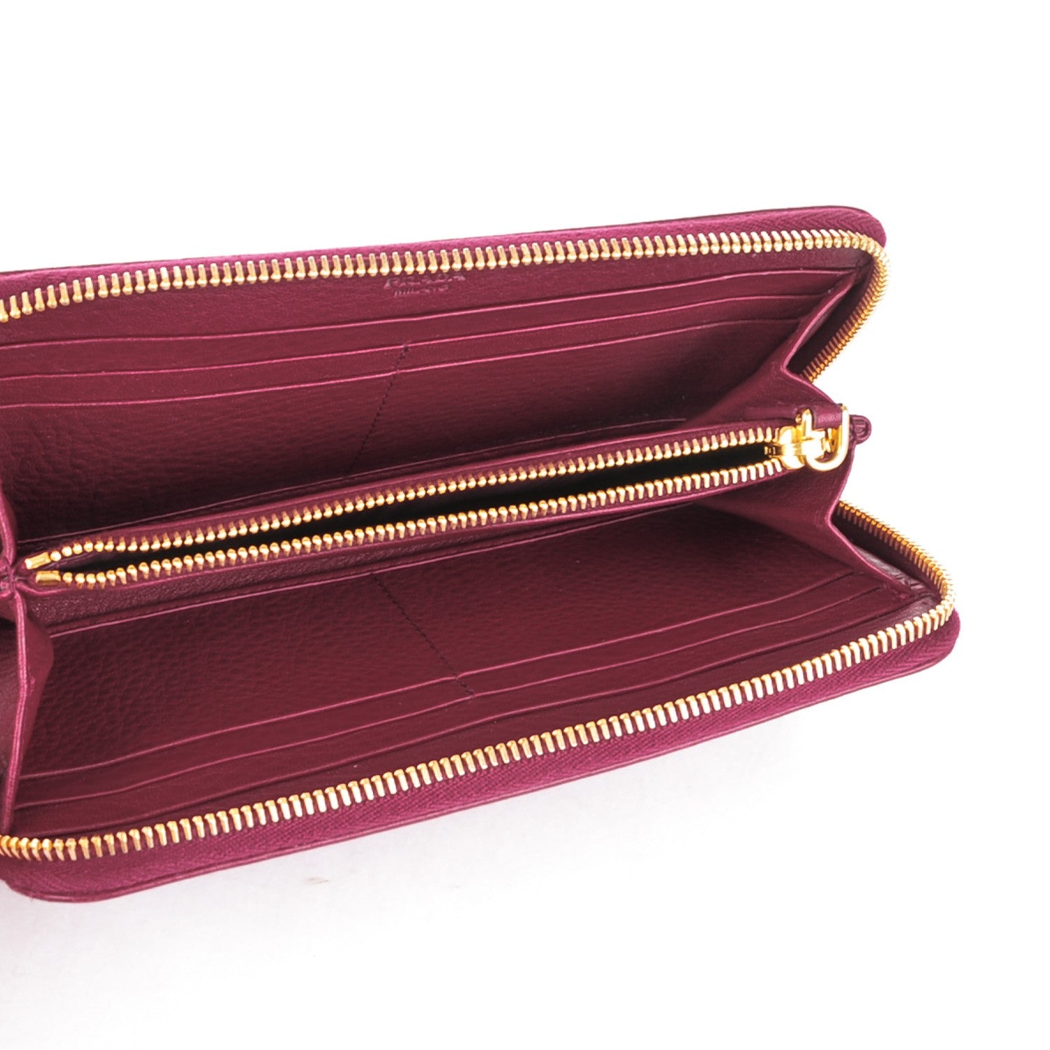 Prada Vitello Daino Zip Around Wallet Ametista 5 of 7