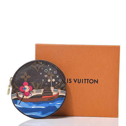 Louis Vuitton Monogram 2019 Christmas Animation Round Coin Purse Blue 6 of 6