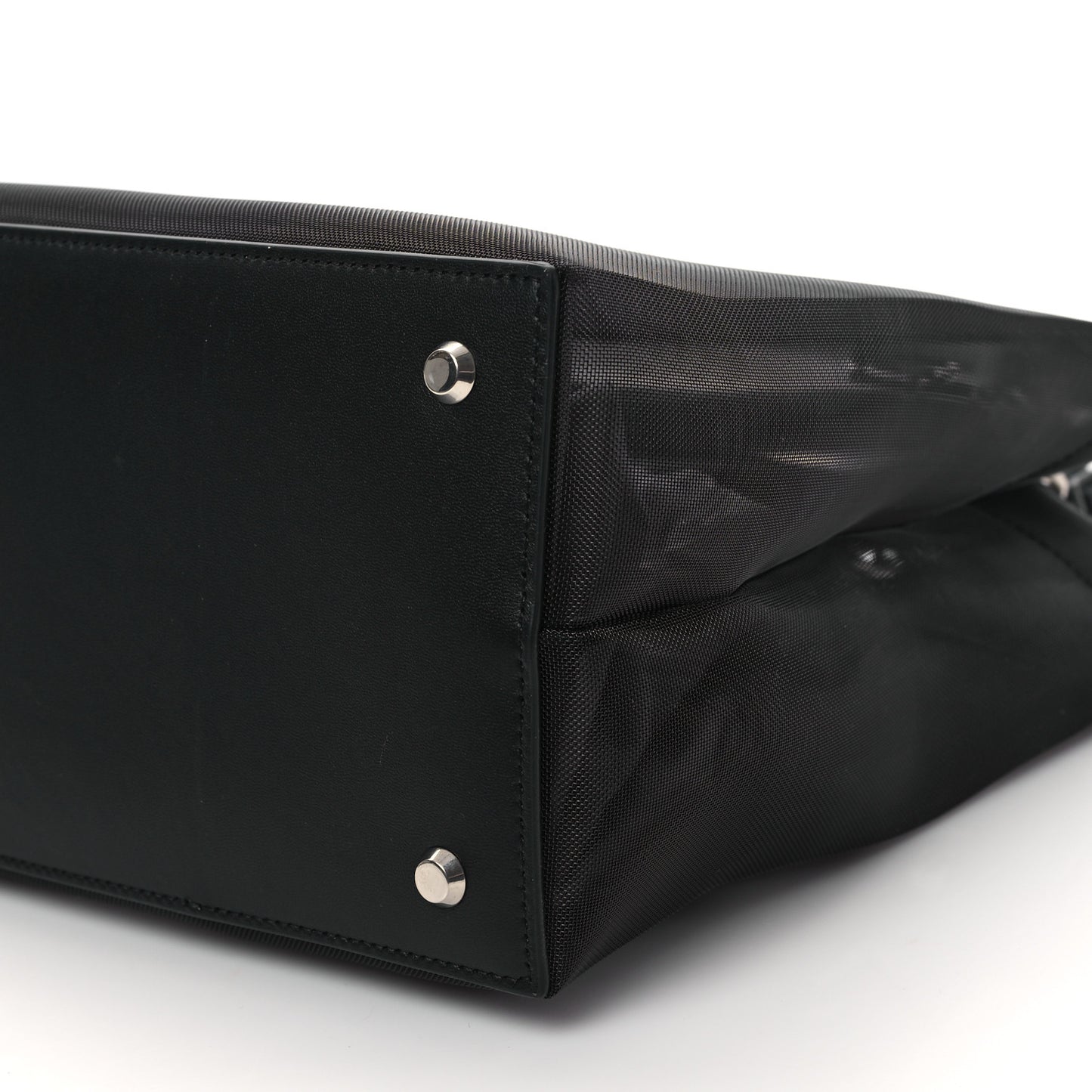 Nylon Mesh Duty Free Cabas Medium Tote Black