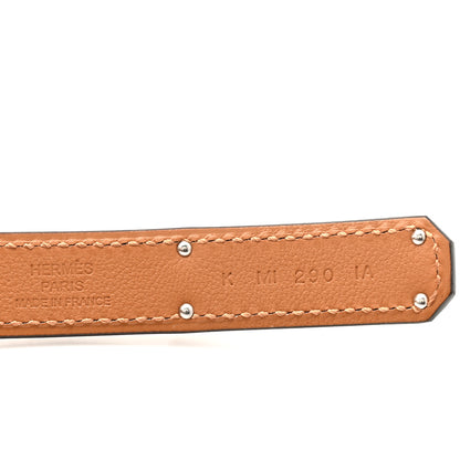 Hermes Metallic Chevre Chamkilight Kelly Belt Argent 5 of 8