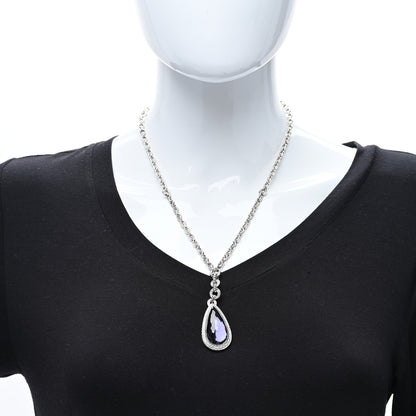 David Yurman Sterling Silver Diamond Black Orchid Anjou Teardrop Necklace 3 of 4