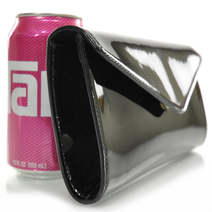 Saint Laurent Patent Y-Mail Clutch Black 3 of 7