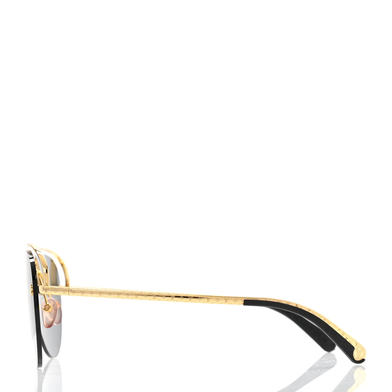 Louis Vuitton Metal Monogram Grease Sunglasses Z1172W Gold 3 of 9