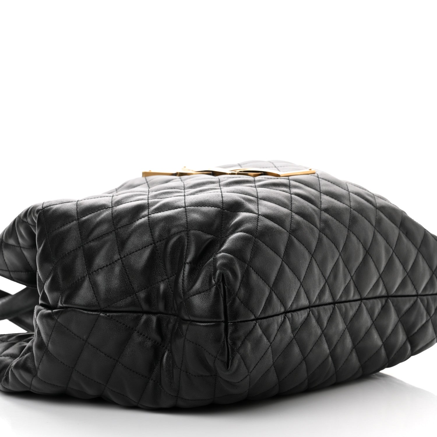 Saint Laurent Lambskin Quilted Maxi Icare Shopping Tote Black 10 of 11