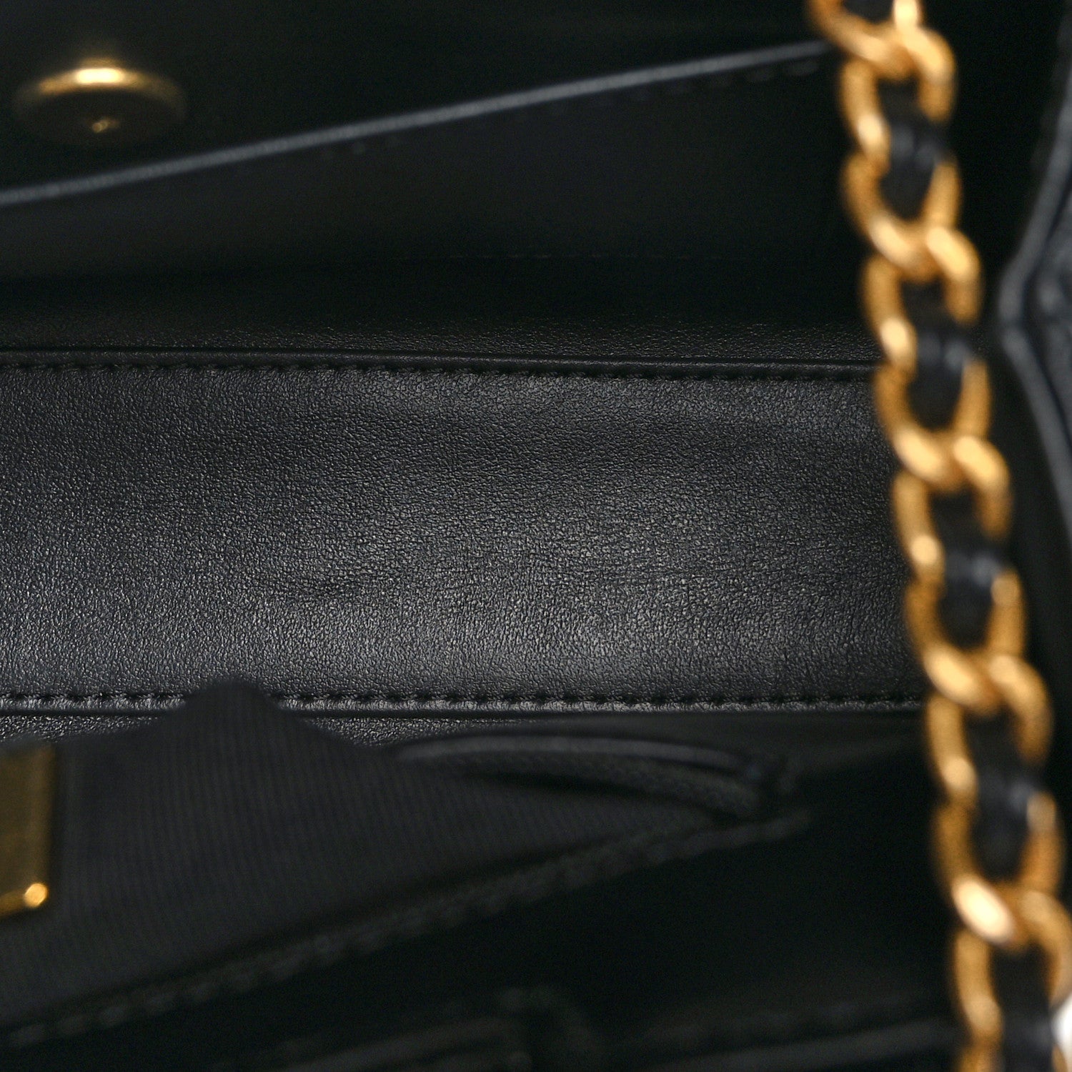 Chanel Shiny Aged Calfskin Quilted Nano Kelly Shopper Black 5 of 9