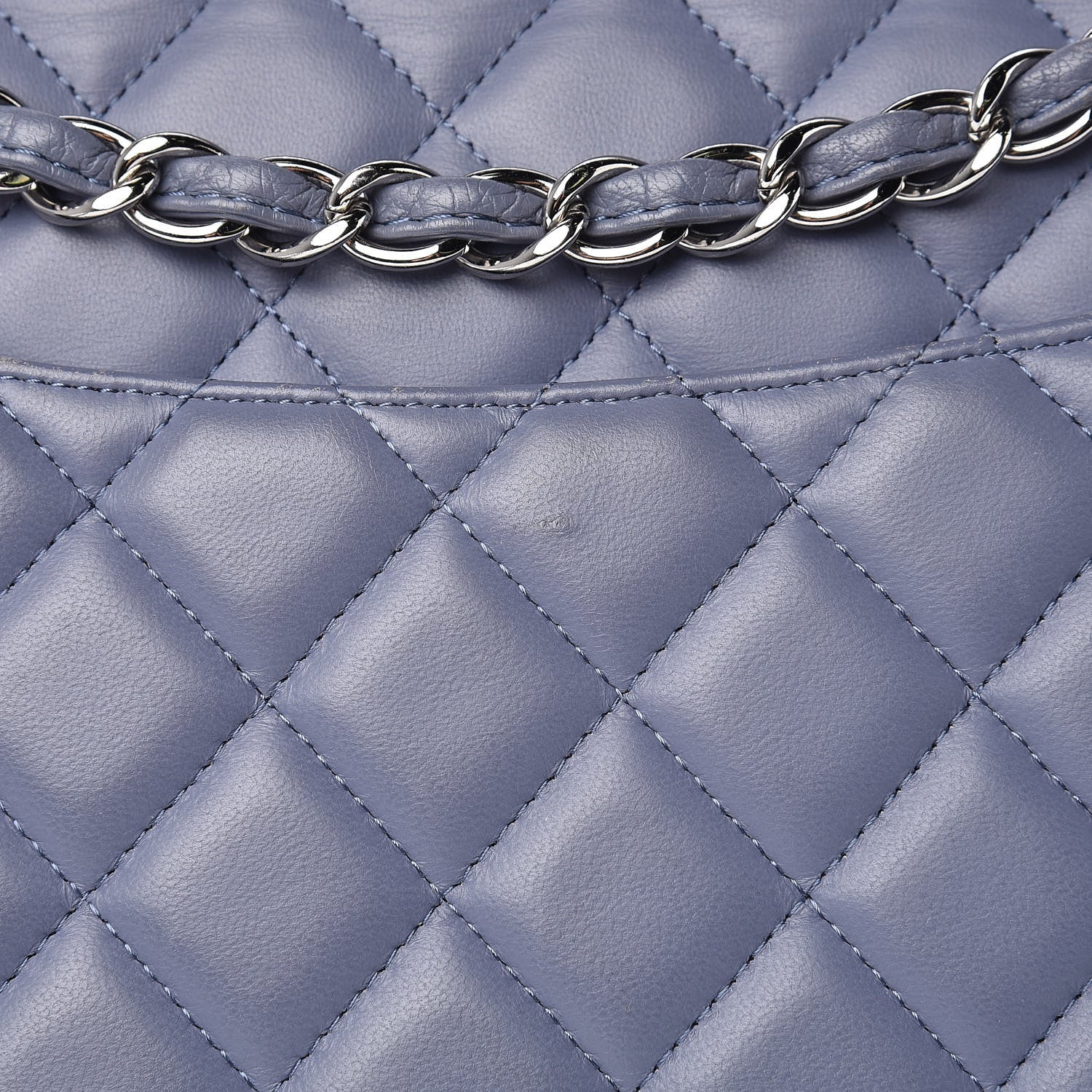 Chanel Lambskin Quilted Maxi Double Flap Purple 10 of 17