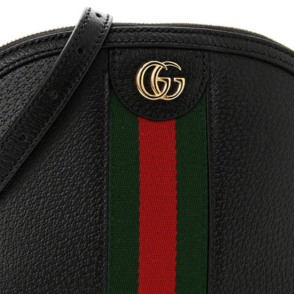 Gucci Calfskin GG Web Small Ophidia Dome Shoulder Bag Black 8 of 10