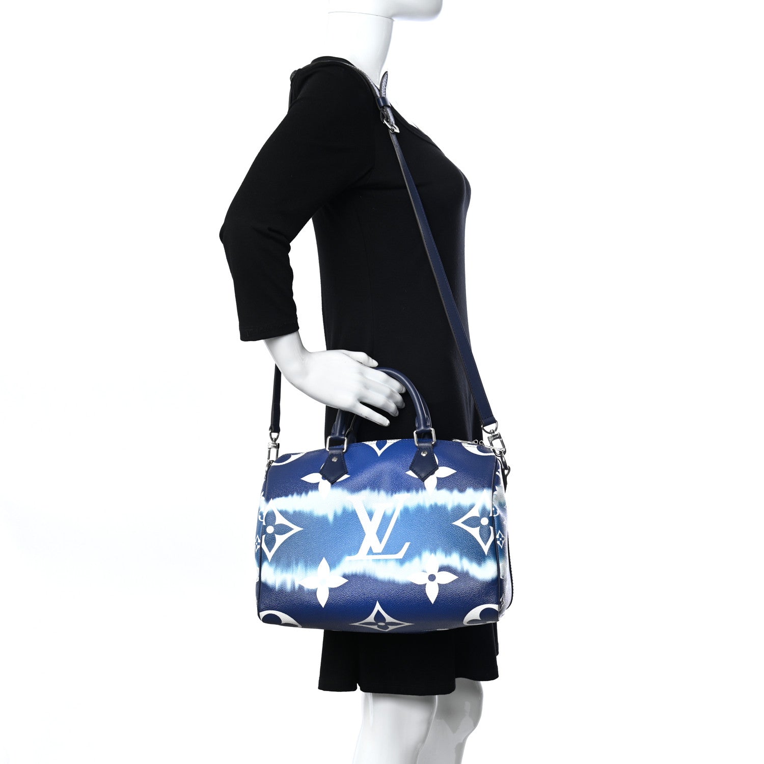 Louis Vuitton Monogram Escale Speedy Bandouliere 30 Blue 2 of 11