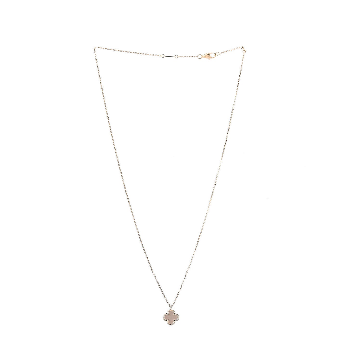 18K Yellow Gold Mother of Pearl Sweet Alhambra Pendant Necklace
