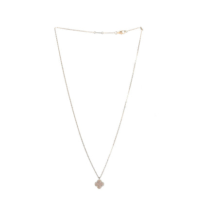 Van Cleef & Arpels 18K Yellow Gold Mother of Pearl Sweet Alhambra Pendant Necklace 3 of 7