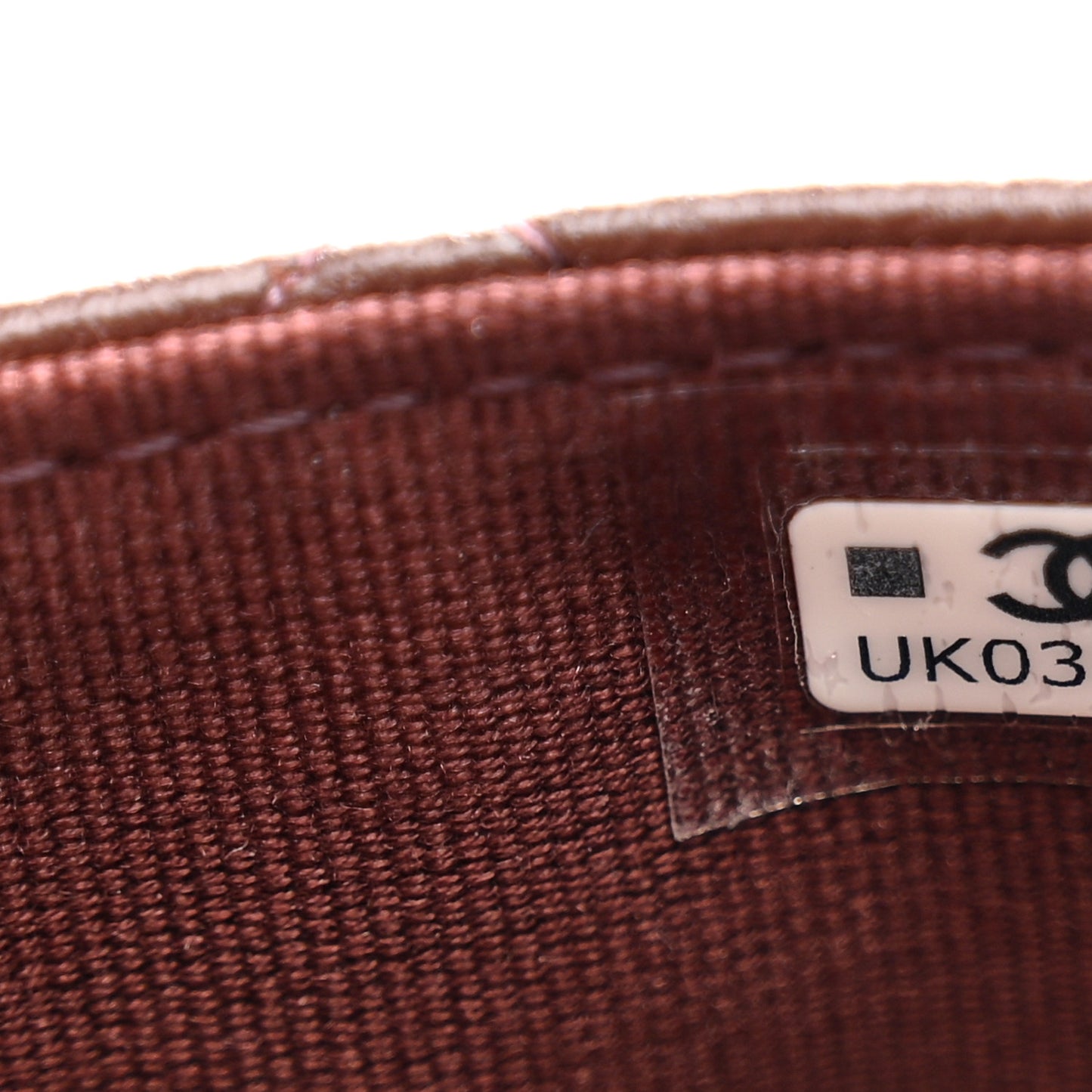 Lambskin Quilted Flap Card Holder Wallet Dark Brown