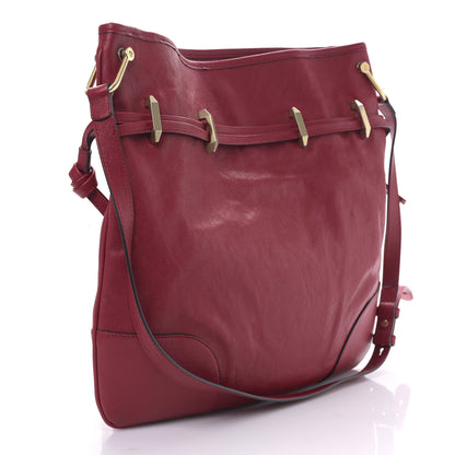 Gucci Sakai Be Green Calfskin Horsebit 1955 Cinch Top Messenger Bag New Cherry Red 3 of 9