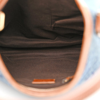 Gucci Denim GG Medium Abbey Ring Hobo Blue 5 of 11