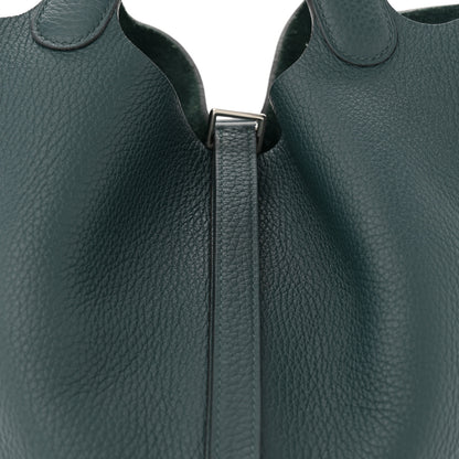 Hermes Taurillon Clemence Picotin Lock 22 MM Vert Cypress 8 of 12