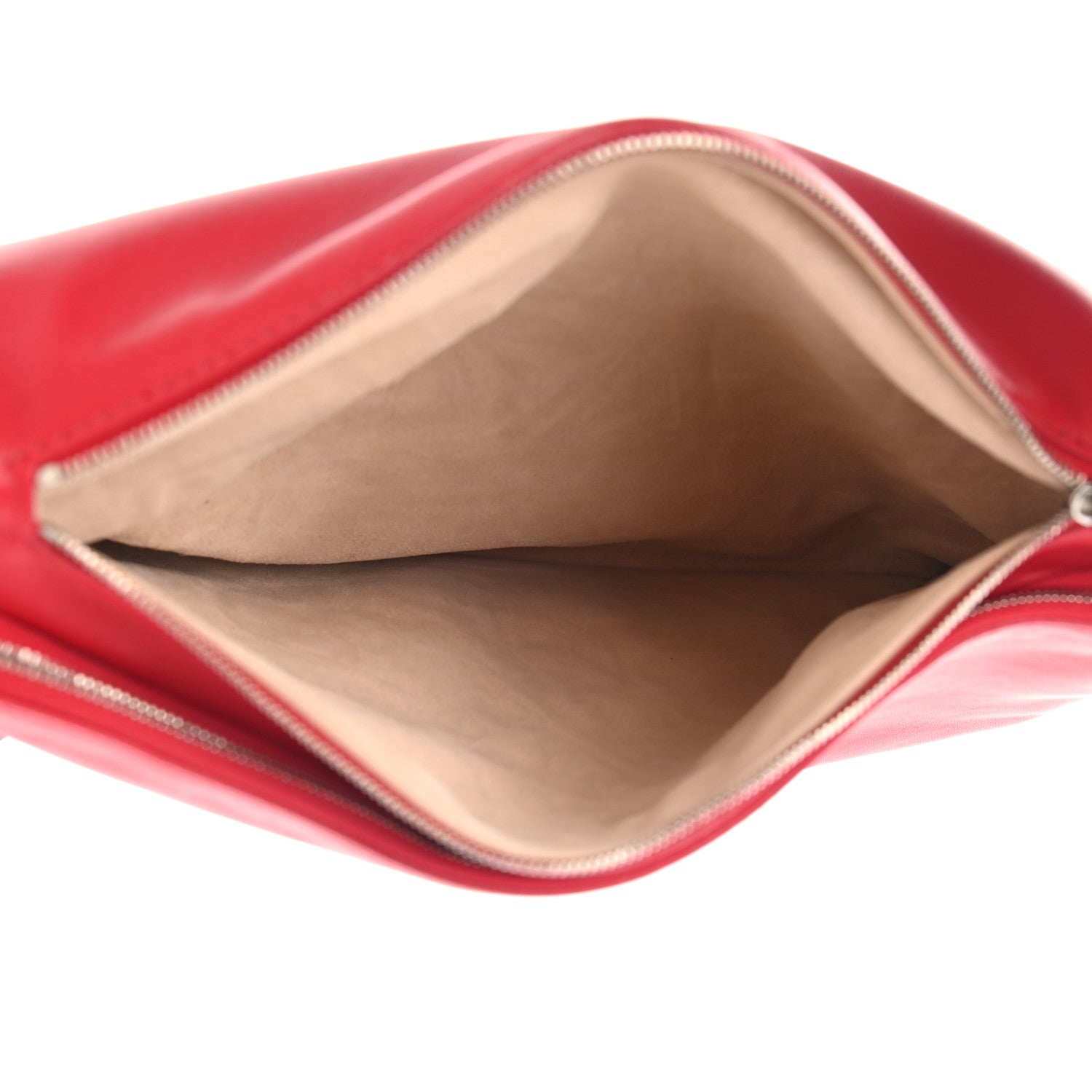 Celine Lambskin Rolled Soft Trio Clutch Bright Red 7 of 8