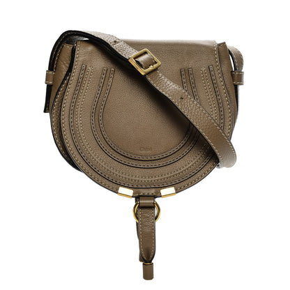 Chloe Calfskin Mini Marcie Round Crossbody Bag Nut 1 of 8